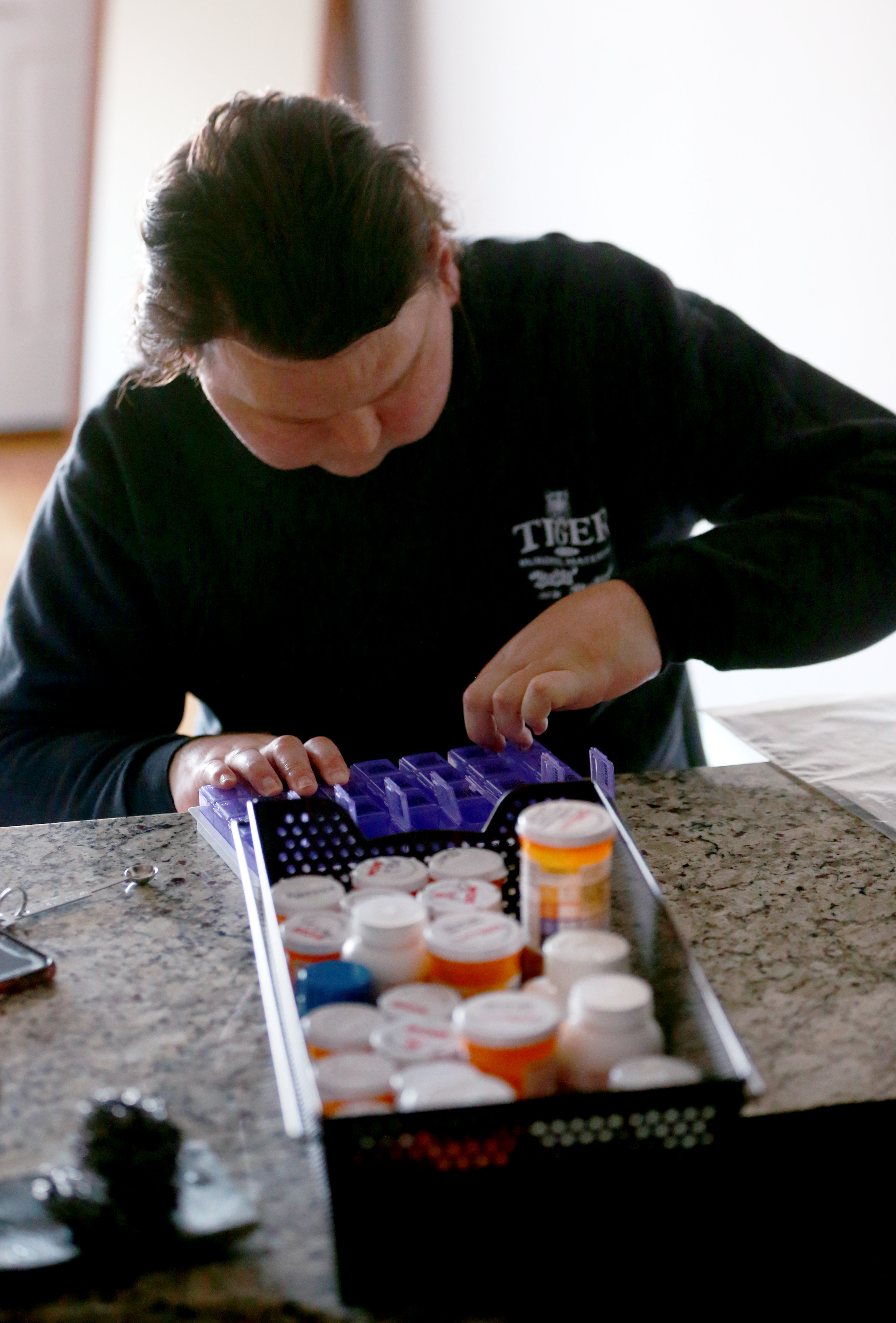 Joe sorting medication